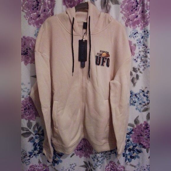 Street Life Men’s Alien Express UFO Print Zip Hoodie NWT - Picture 1 of 5